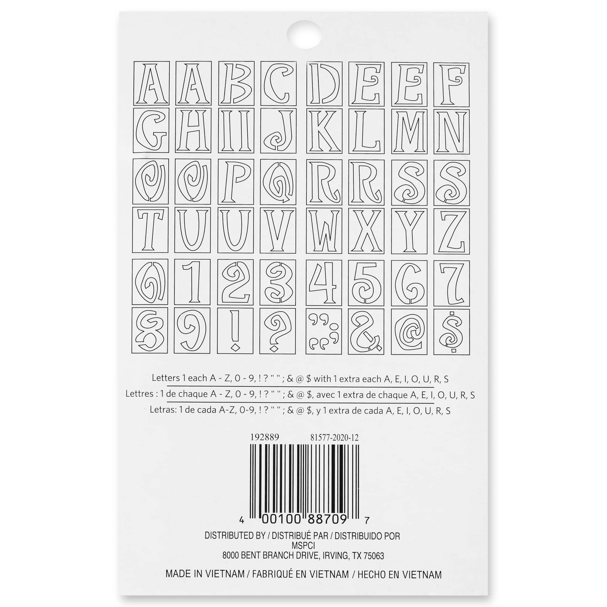 Craft Smart™ Stencils, 4" Genie Alphabet